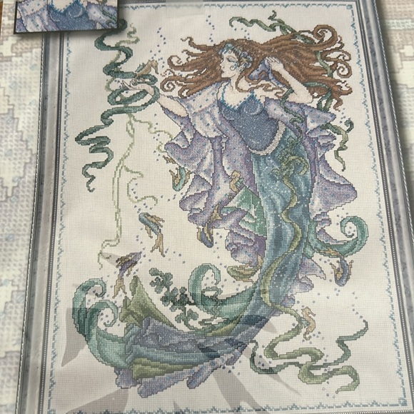 Joan Elliot Sea Goddess Full Cross Stitch Kit - Picture 2 of 4